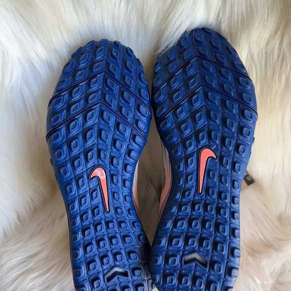 Nike Women's Air Zoom soccer CR7 Shoes - Blue and Orange - Picture 3 of 14